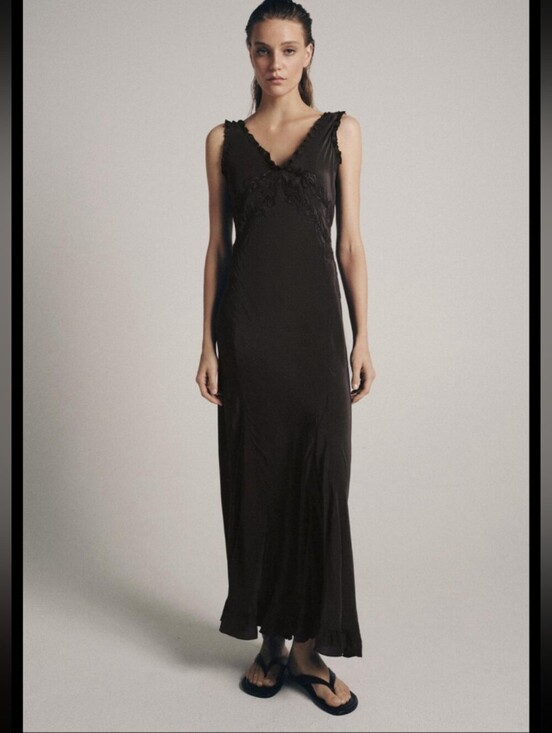 Zara Other - Zara Embroidered Long Dress ZW Collection